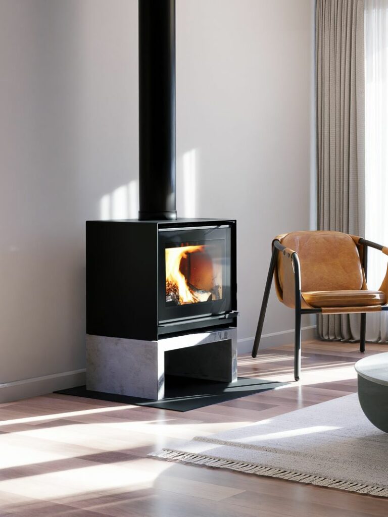 Escea TFS650 Freestanding Wood Fireplace - Abbey Fireplaces